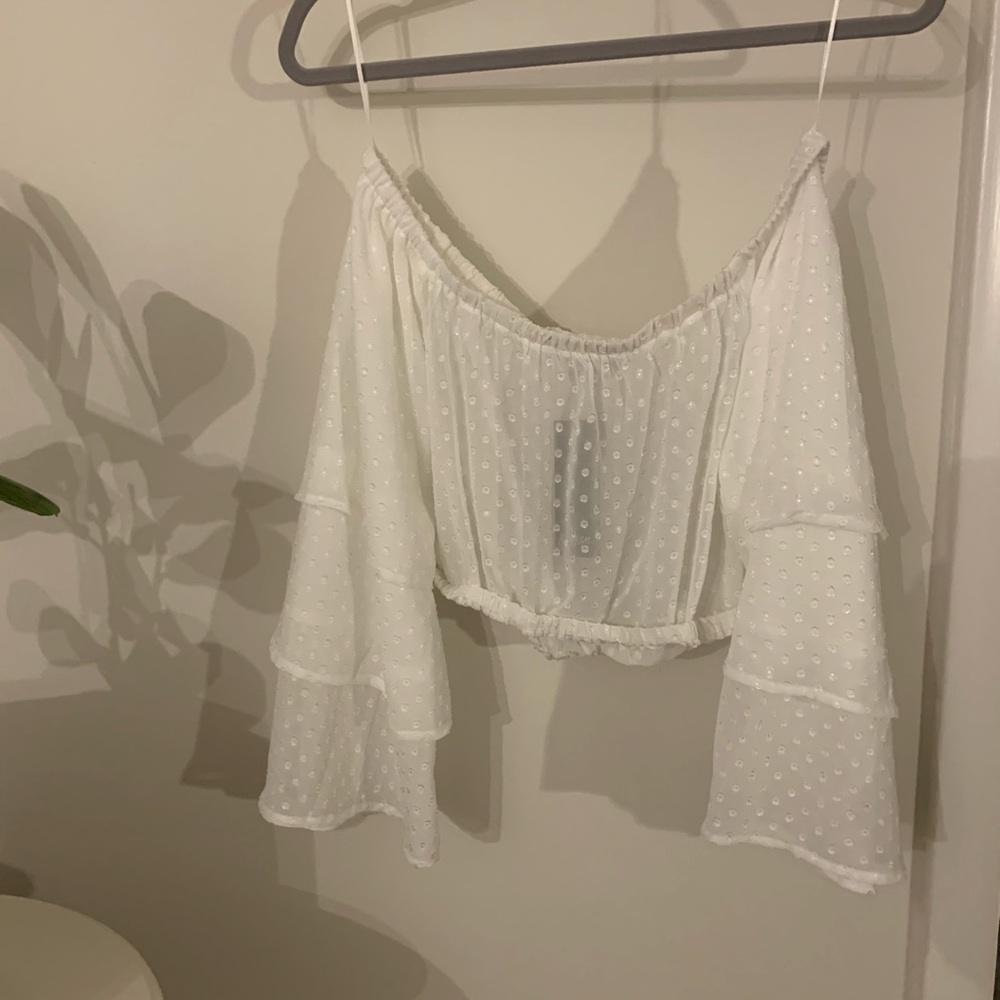 Cropped off the shoulder blouse